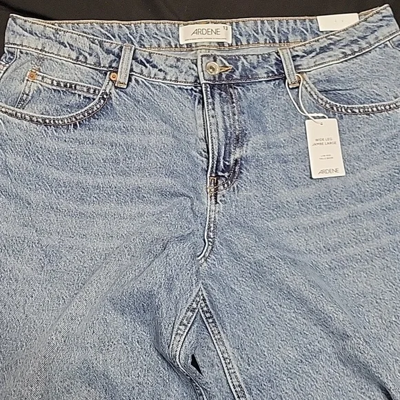 NWT Size 13 Ardene Off Duty Low Rise Wide Leg Jean - Picture 4 of 7